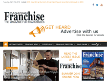 Tablet Screenshot of canadianfranchisemagazine.com